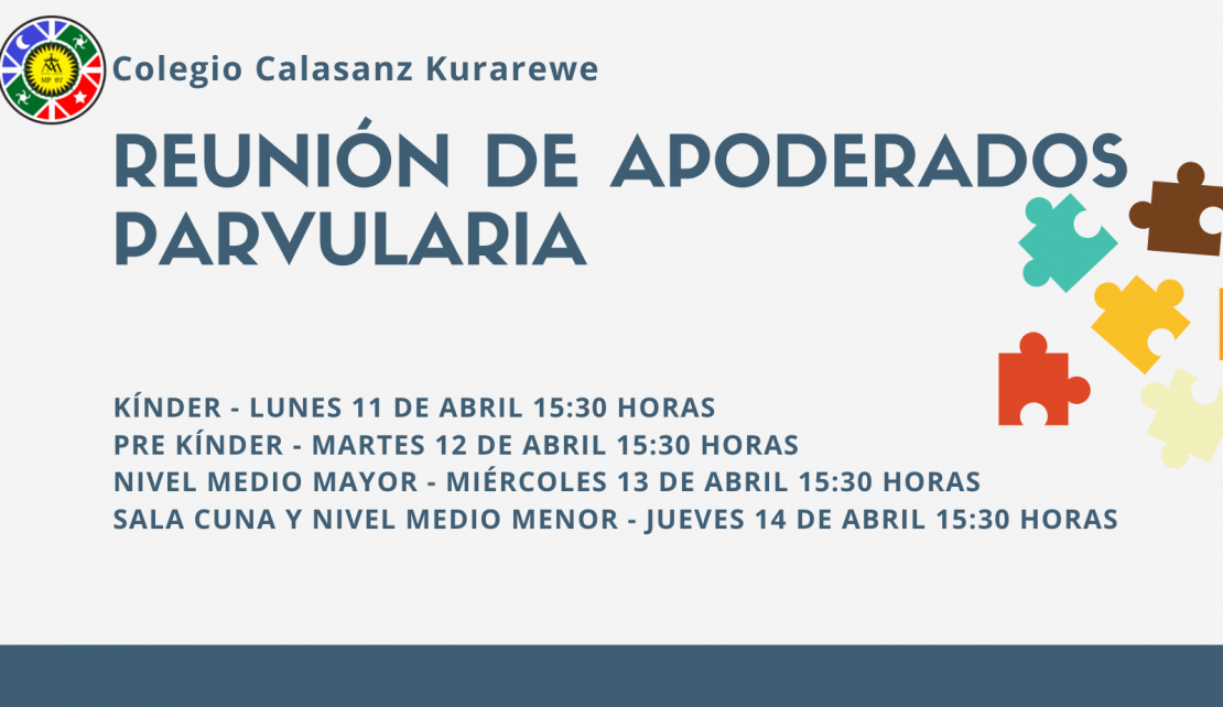 Reunión nivel parvularia - Abril 2022